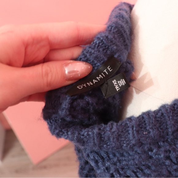 BOGO Dynamite Navy Blue Women's Sweater - Picture 4 of 4